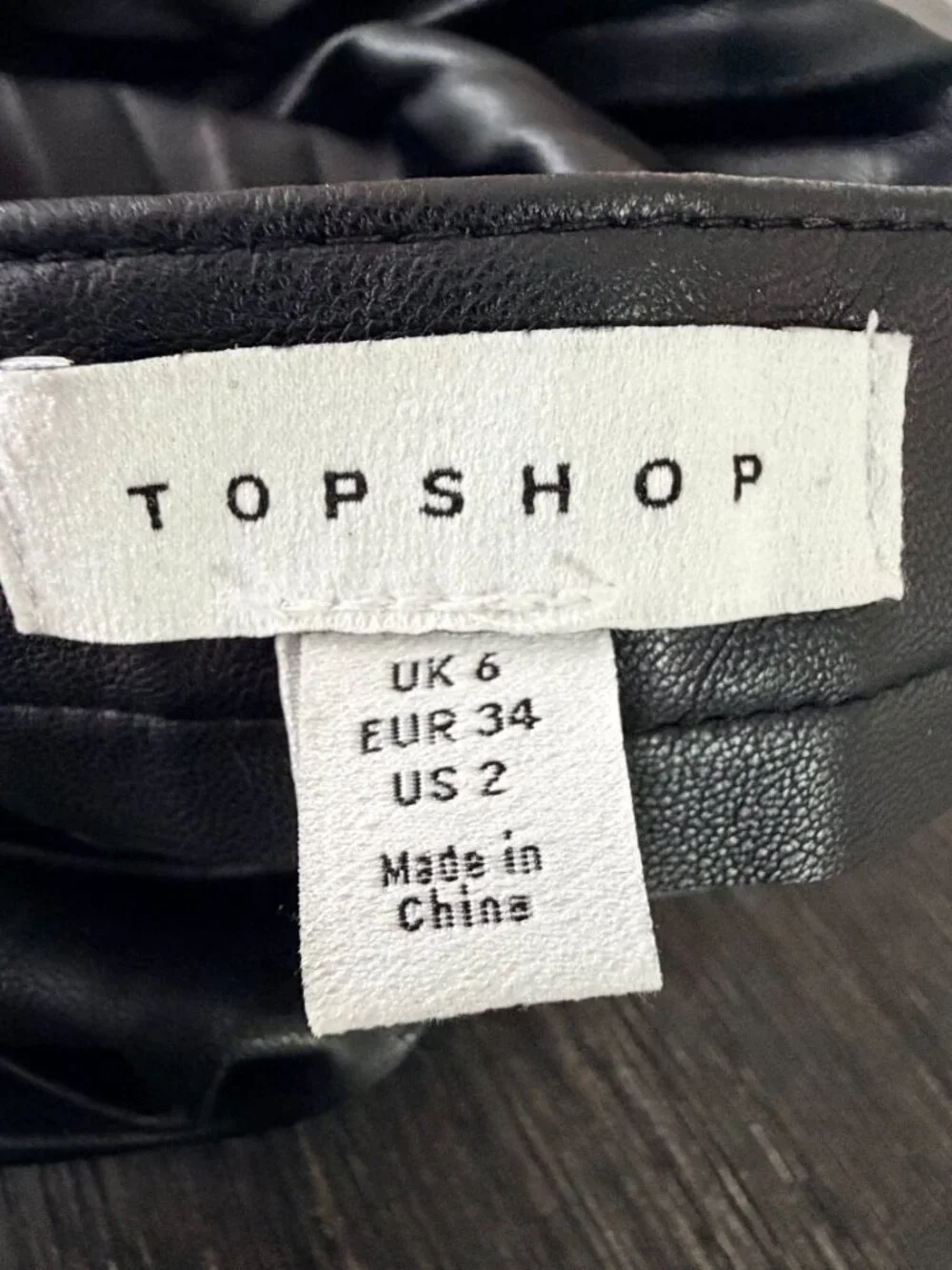 Topshop Accordion Pleat Faux Leather Midi Skirt 2 #A3963